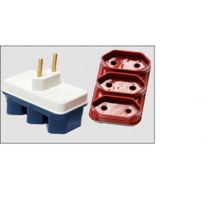 CX-801  PINO ADAPTADOR QUADRADO 2P COMPO...
