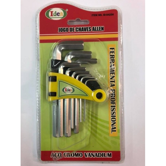 ID-8425H  JG CHAVE ALLEN CURTO 9 PEÇAS IDEA