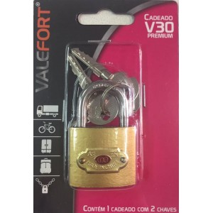 CADEADO  CHAVE TETRA  30MM VALEFORT