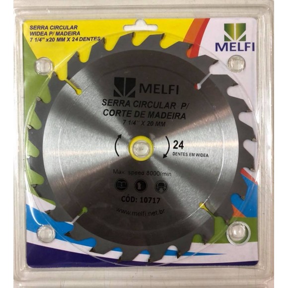 10717 DISCO MADEIRA 24DENTES 180MM MELFI
